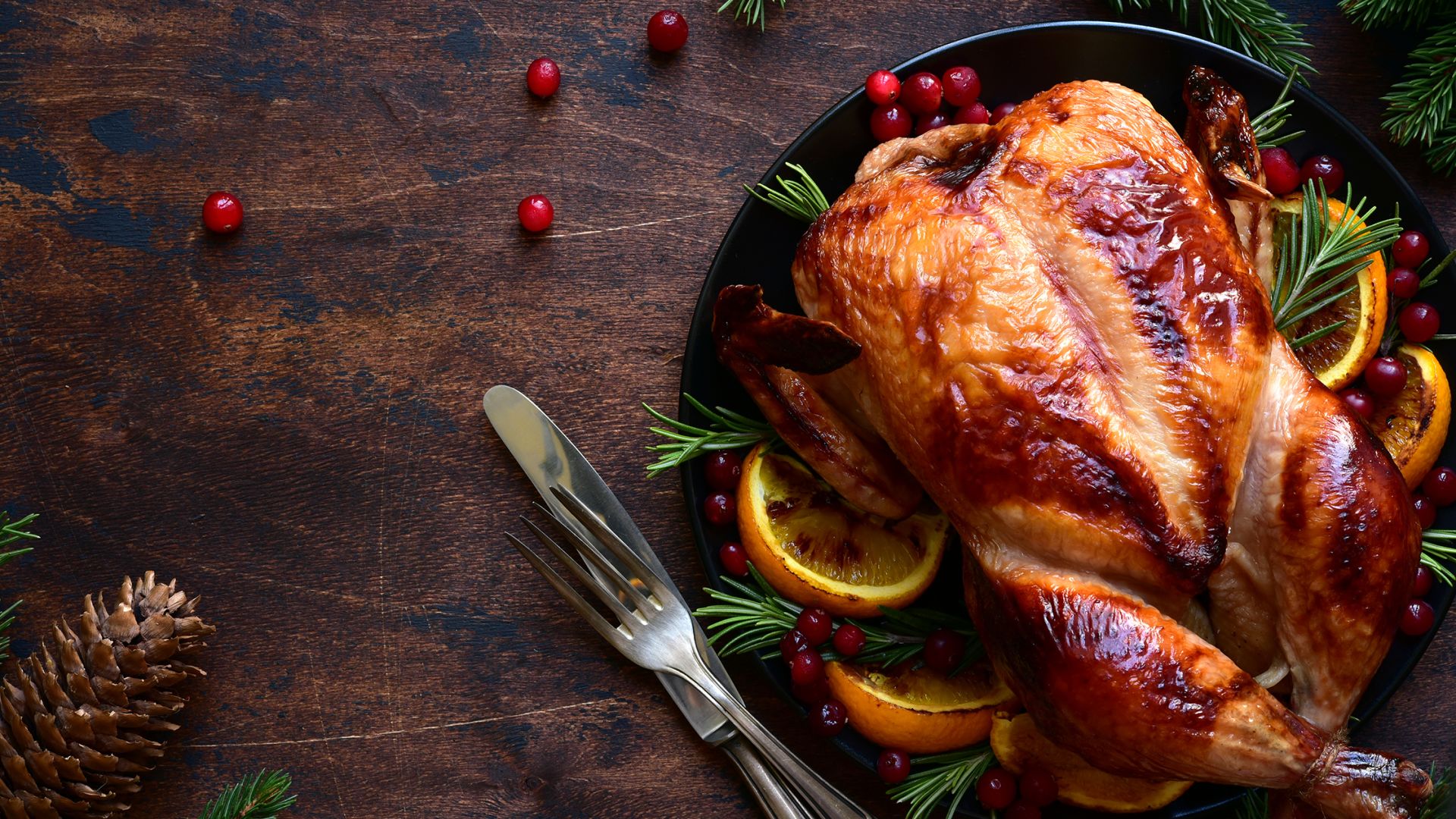 A Roasted Turkey On A Plate